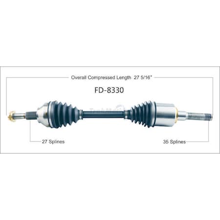 Surtrack Axle Cv Axle Shaft, Fd-8330 FD-8330